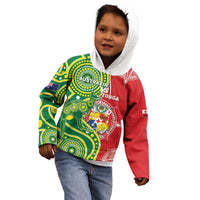 Custom Tonga Australia Rugby Kid Hoodie Kangaroos And Tonga Mate Maa Together