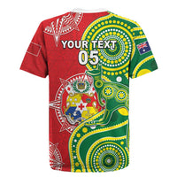 Custom Tonga Australia Rugby Rugby Jersey Kangaroos And Tonga Mate Maa Together LT05 - Polynesian Pride