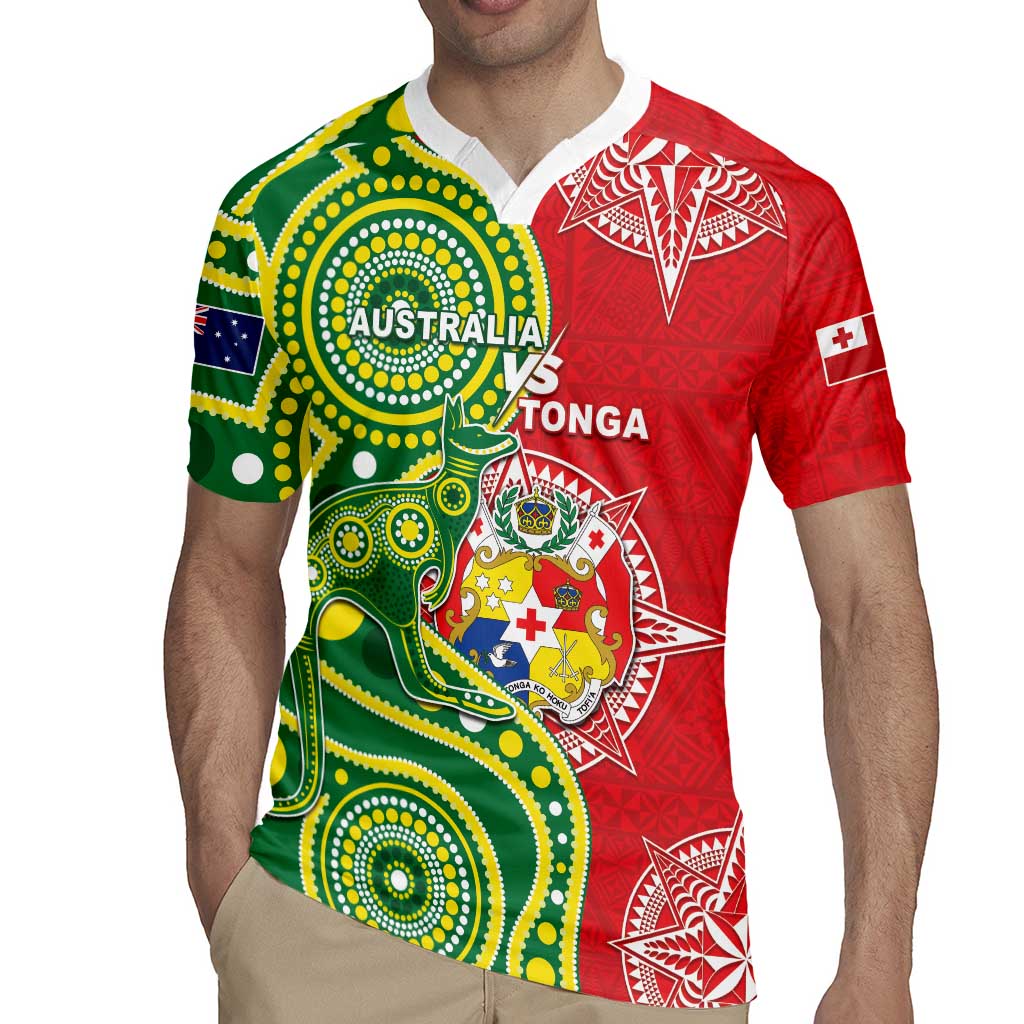 Custom Tonga Australia Rugby Rugby Jersey Kangaroos And Tonga Mate Maa Together LT05 - Polynesian Pride