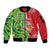 Custom Tonga Australia Rugby Sleeve Zip Bomber Jacket Kangaroos And Tonga Mate Maa Together