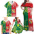 Custom Tonga XIII And Australia Kangaroos Family Matching Off Shoulder Maxi Dress and Hawaiian Shirt Mate Maa Tongan Ngatu With Aboriginal