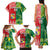 Custom Tonga XIII And Australia Kangaroos Family Matching Tank Maxi Dress and Hawaiian Shirt Mate Maa Tongan Ngatu With Aboriginal