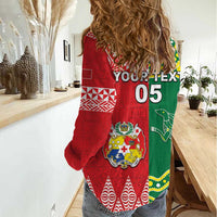 Custom Tonga XIII And Australia Kangaroos Women Casual Shirt Mate Maa Tongan Ngatu With Aboriginal