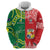 Custom Tonga XIII And Australia Kangaroos Zip Hoodie Mate Maa Tongan Ngatu With Aboriginal