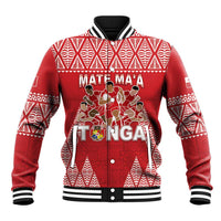 Custom Tonga Rugby Baseball Jacket Tonga Mate Ma'a Take The Lead LT05 Unisex Red - Polynesian Pride