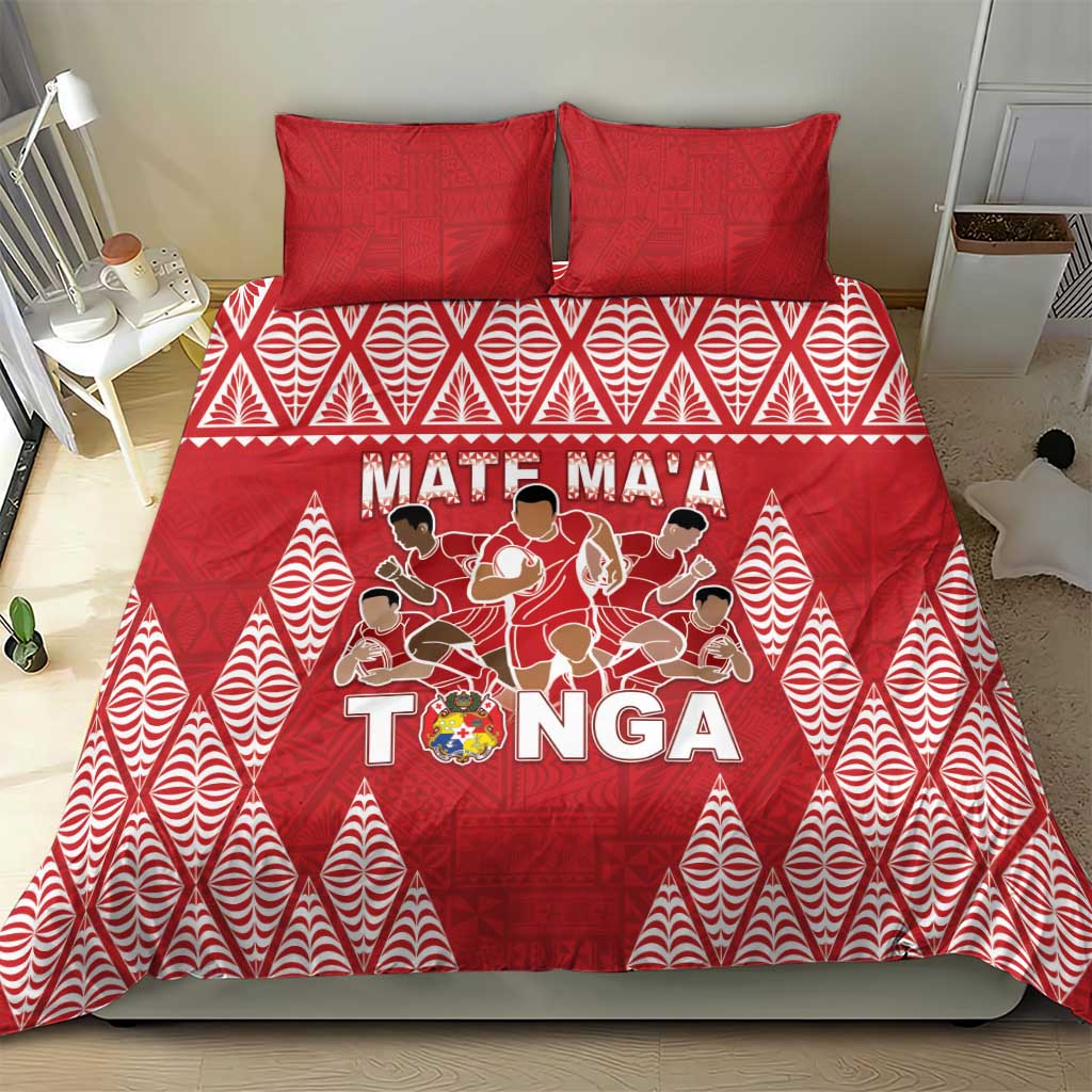 Tonga Rugby Bedding Set Tonga Mate Ma'a Take The Lead