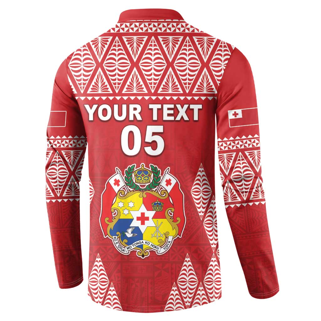 Custom Tonga Rugby Button Sweatshirt Tonga Mate Ma'a Take The Lead LT05 - Polynesian Pride