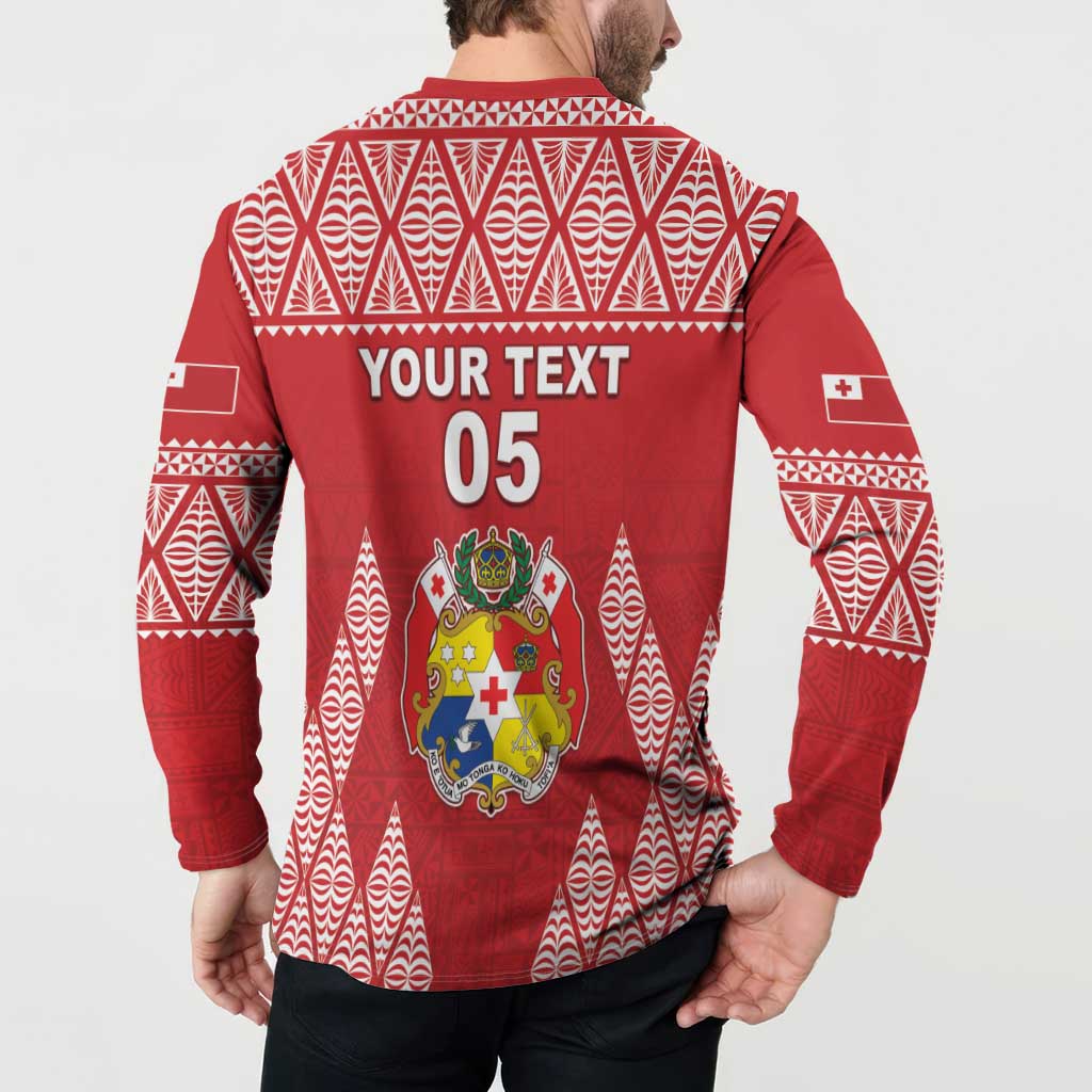 Custom Tonga Rugby Button Sweatshirt Tonga Mate Ma'a Take The Lead LT05 - Polynesian Pride