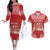 Custom Tonga Rugby Couples Matching Off The Shoulder Long Sleeve Dress and Hawaiian Shirt Tonga Mate Ma'a Take The Lead