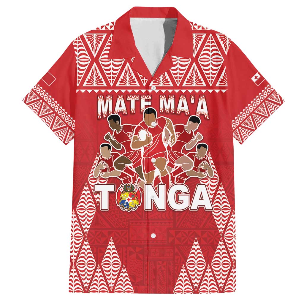Custom Tonga Rugby Family Matching Long Sleeve Bodycon Dress and Hawaiian Shirt Tonga Mate Ma'a Take The Lead