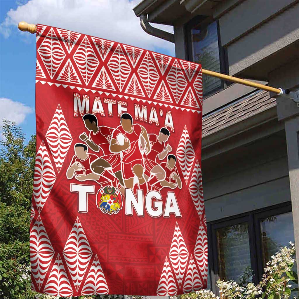 Tonga Rugby Garden Flag Tonga Mate Ma'a Take The Lead LT05 - Polynesian Pride
