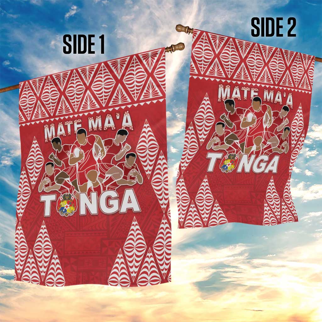 Tonga Rugby Garden Flag Tonga Mate Ma'a Take The Lead LT05 - Polynesian Pride