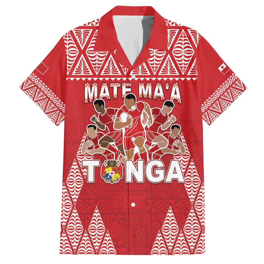 Custom Tonga Rugby Hawaiian Shirt Tonga Mate Ma'a Take The Lead LT05 Red - Polynesian Pride