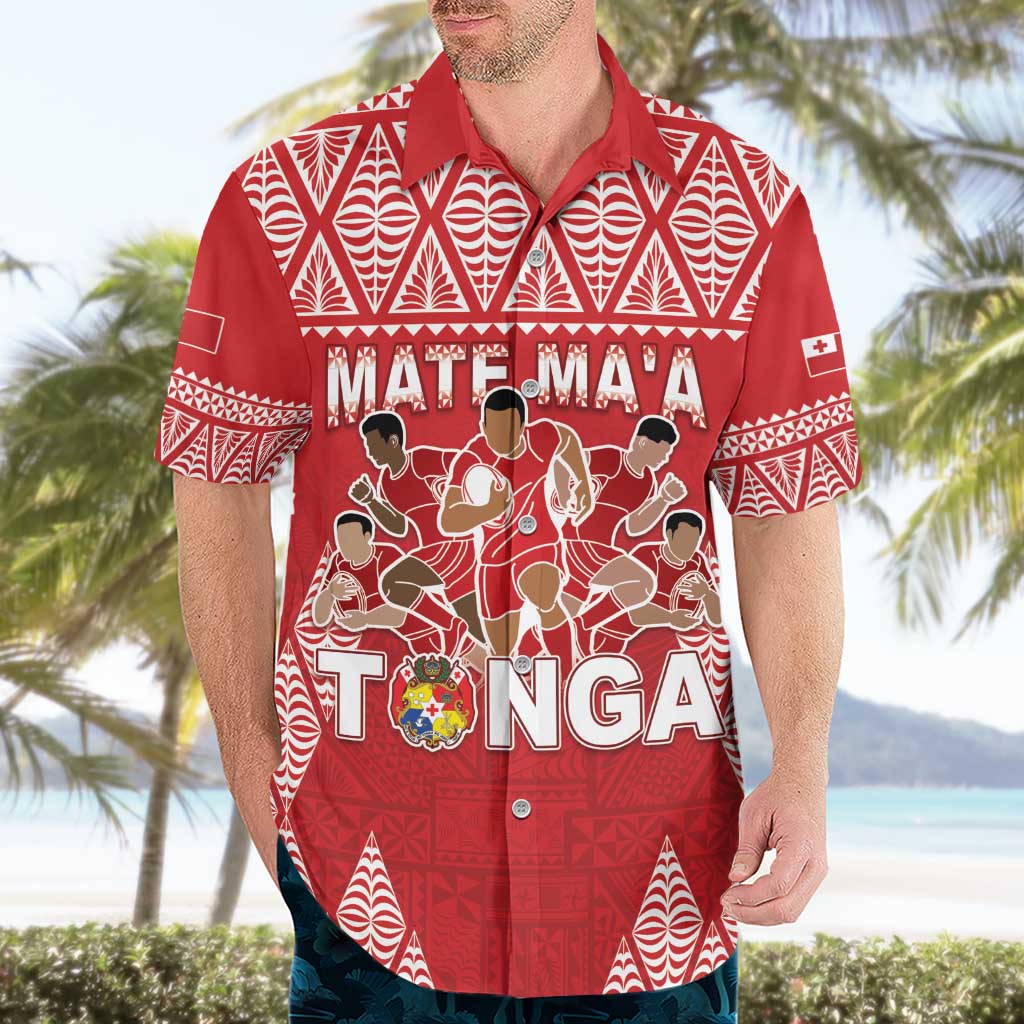 Custom Tonga Rugby Hawaiian Shirt Tonga Mate Ma'a Take The Lead LT05 - Polynesian Pride