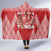 Tonga Rugby Hooded Blanket Tonga Mate Ma'a Take The Lead LT05 One Size Red - Polynesian Pride