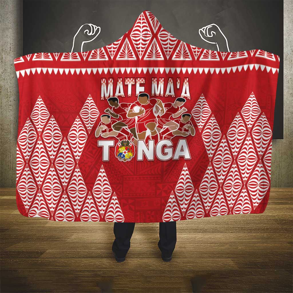 Tonga Rugby Hooded Blanket Tonga Mate Ma'a Take The Lead LT05 - Polynesian Pride