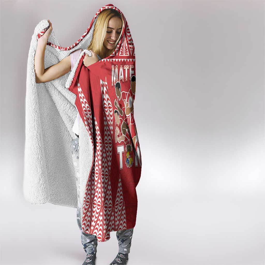 Tonga Rugby Hooded Blanket Tonga Mate Ma'a Take The Lead LT05 - Polynesian Pride