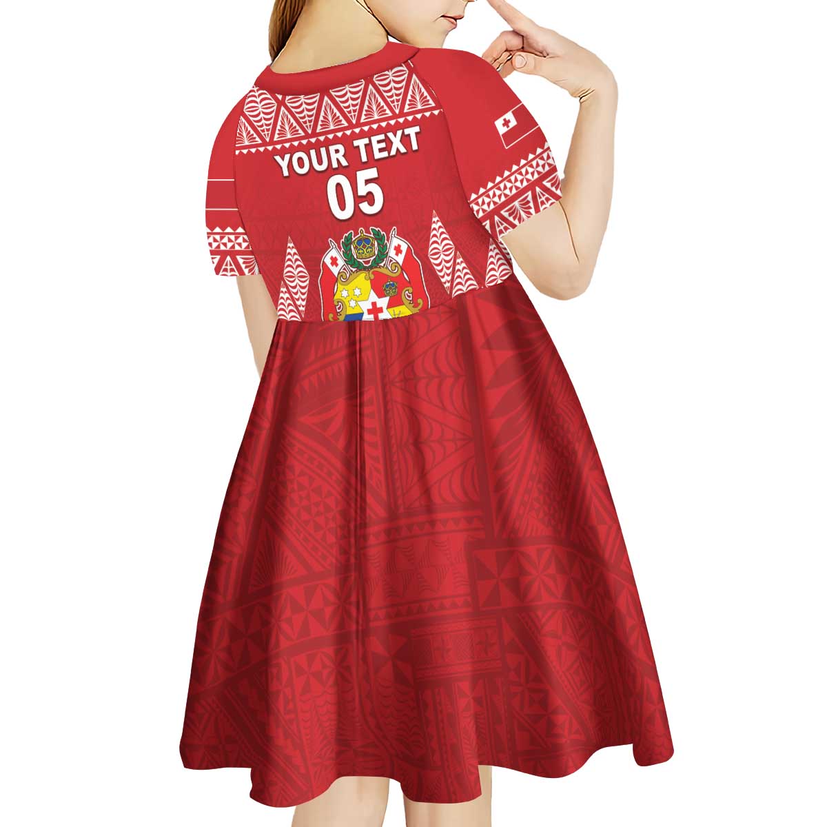 Custom Tonga Rugby Kid Short Sleeve Dress Tonga Mate Ma'a Take The Lead