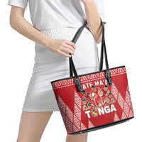 Tonga Rugby Leather Tote Bag Tonga Mate Ma'a Take The Lead LT05 - Polynesian Pride