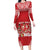 Custom Tonga Rugby Long Sleeve Bodycon Dress Tonga Mate Ma'a Take The Lead