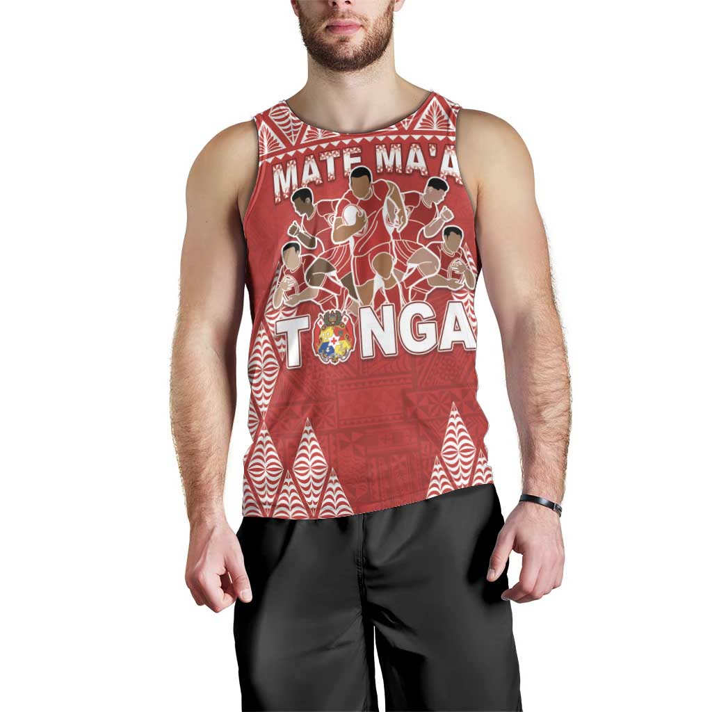 Custom Tonga Rugby Men Tank Top Tonga Mate Ma'a Take The Lead LT05 - Polynesian Pride