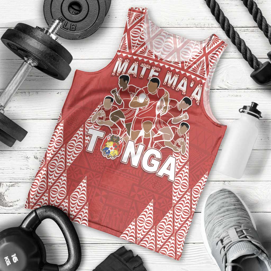Custom Tonga Rugby Men Tank Top Tonga Mate Ma'a Take The Lead LT05 - Polynesian Pride
