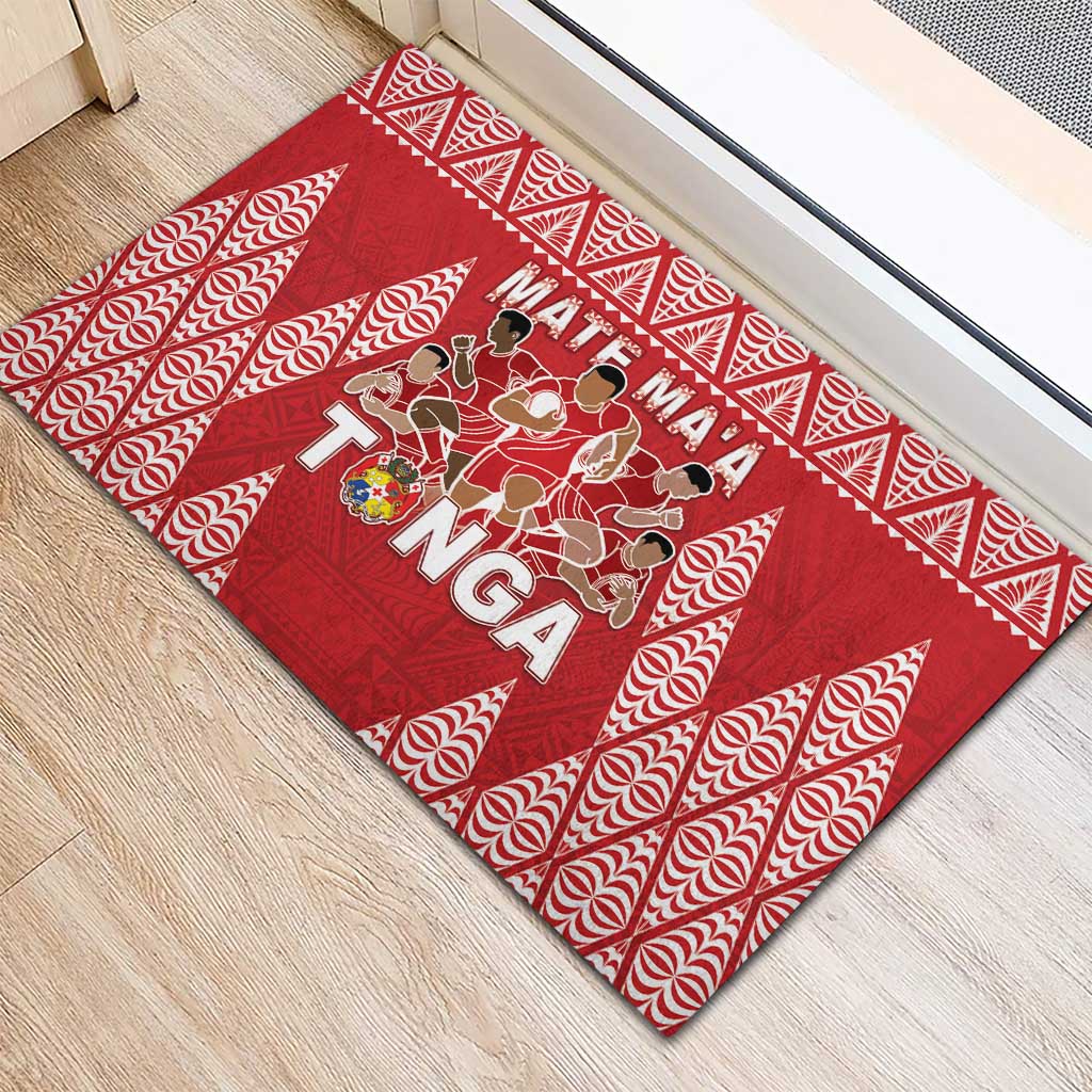 Tonga Rugby Rubber Doormat Tonga Mate Ma'a Take The Lead LT05 - Polynesian Pride