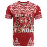 Custom Tonga Rugby T Shirt Tonga Mate Ma'a Take The Lead LT05 Red - Polynesian Pride