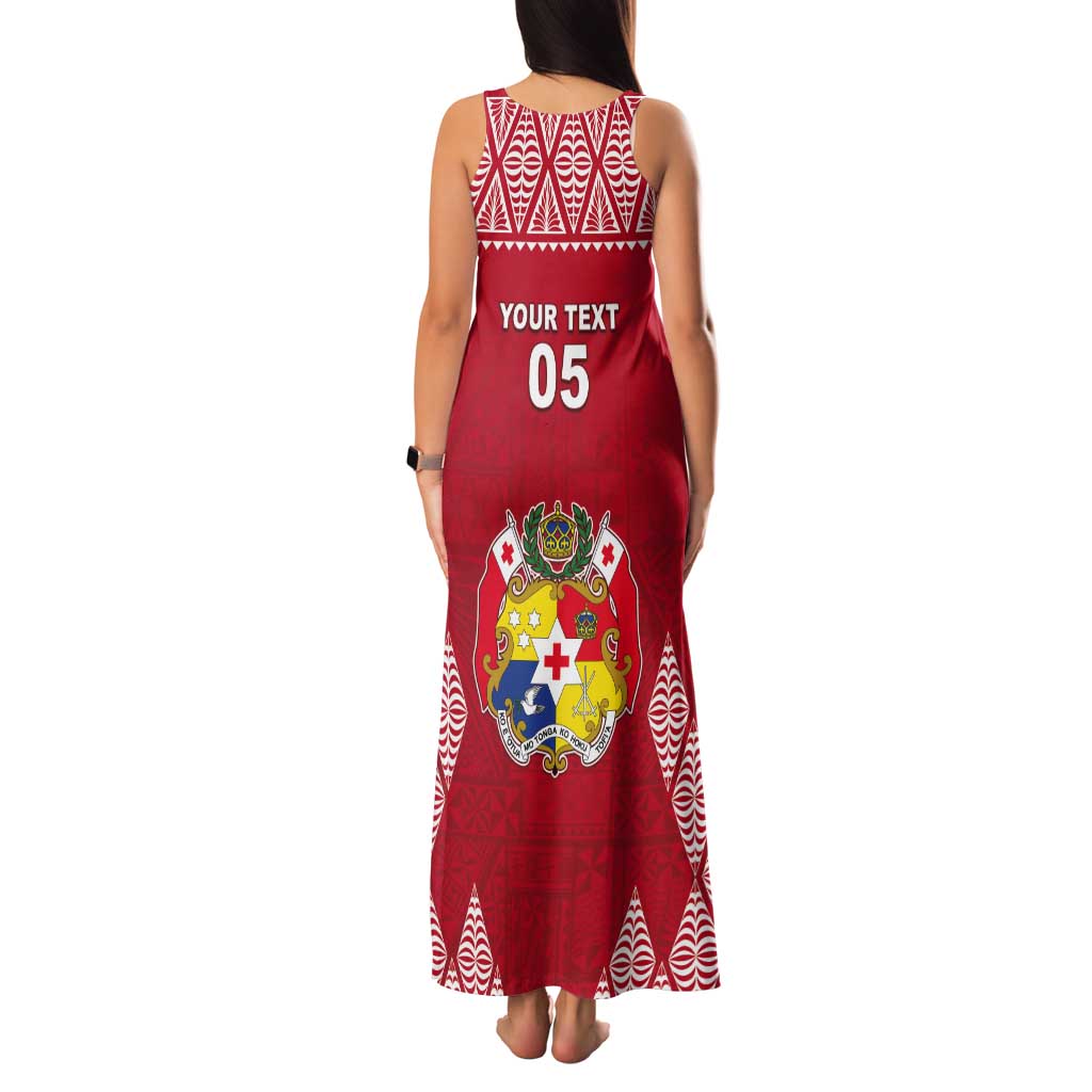 Custom Tonga Rugby Tank Maxi Dress Tonga Mate Ma'a Take The Lead LT05 - Polynesian Pride