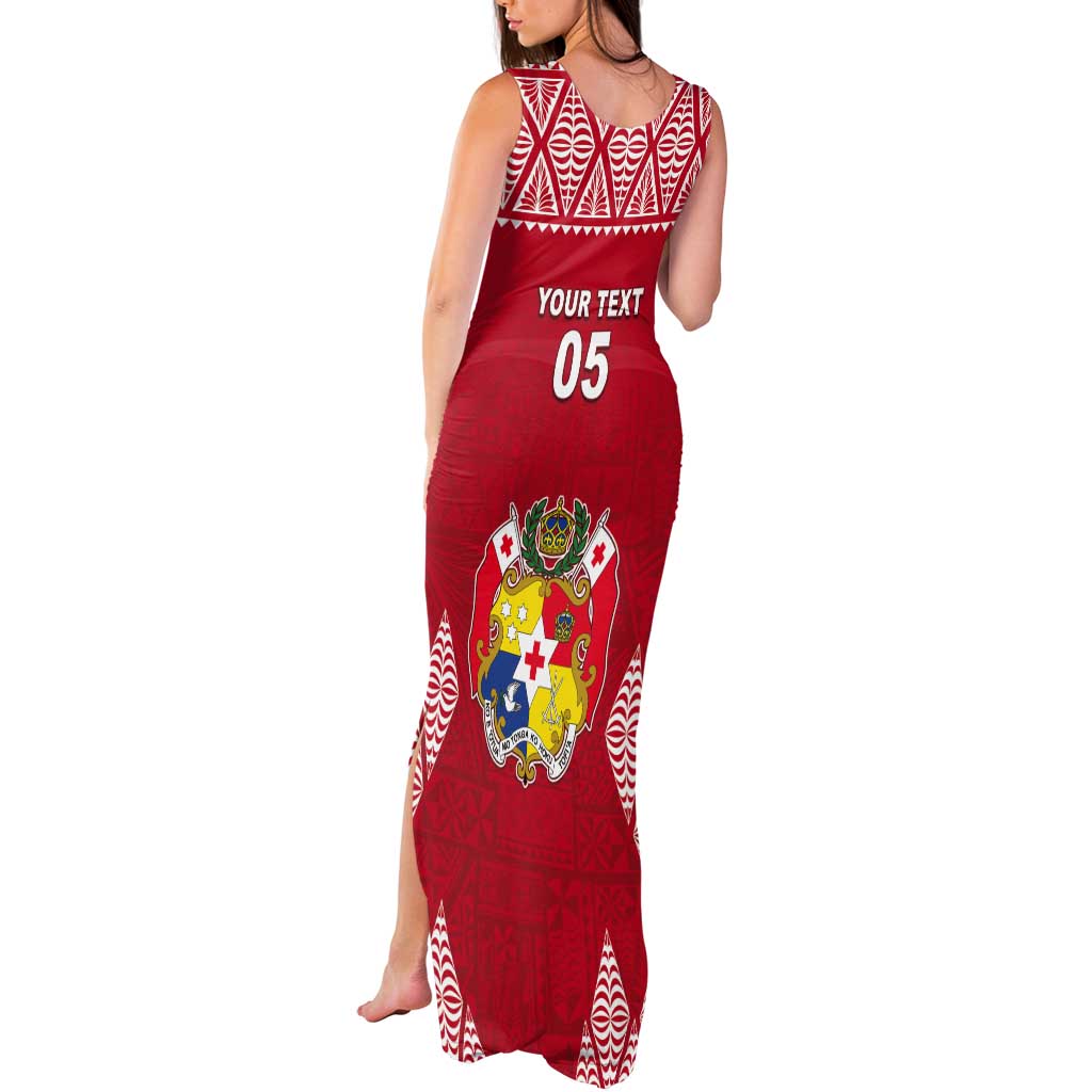 Custom Tonga Rugby Tank Maxi Dress Tonga Mate Ma'a Take The Lead LT05 - Polynesian Pride