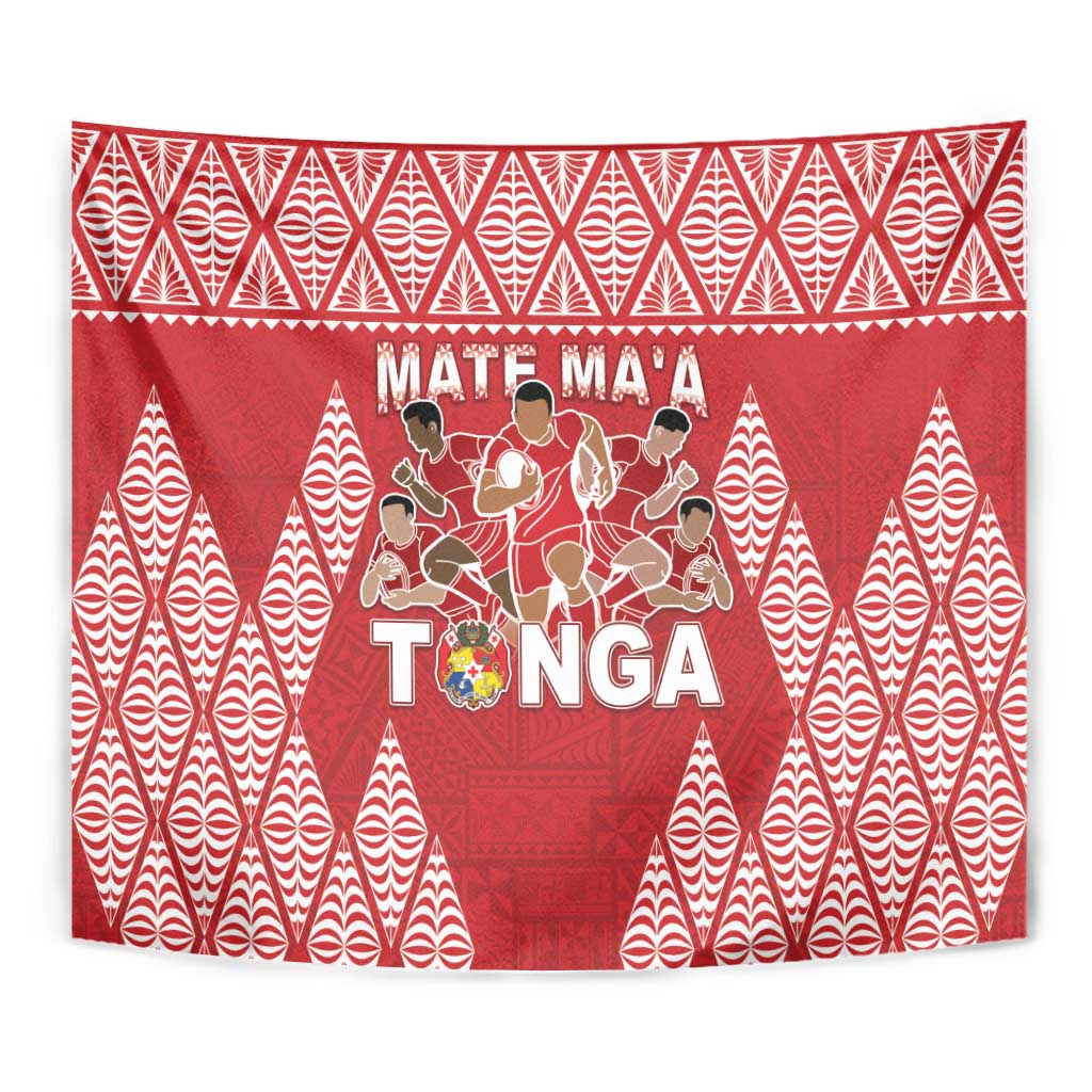 Tonga Rugby Tapestry Tonga Mate Ma'a Take The Lead