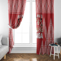 Tonga Rugby Window Curtain Tonga Mate Ma'a Take The Lead LT05 - Polynesian Pride