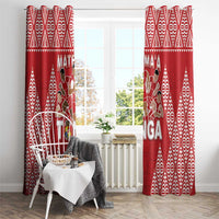 Tonga Rugby Window Curtain Tonga Mate Ma'a Take The Lead LT05 - Polynesian Pride