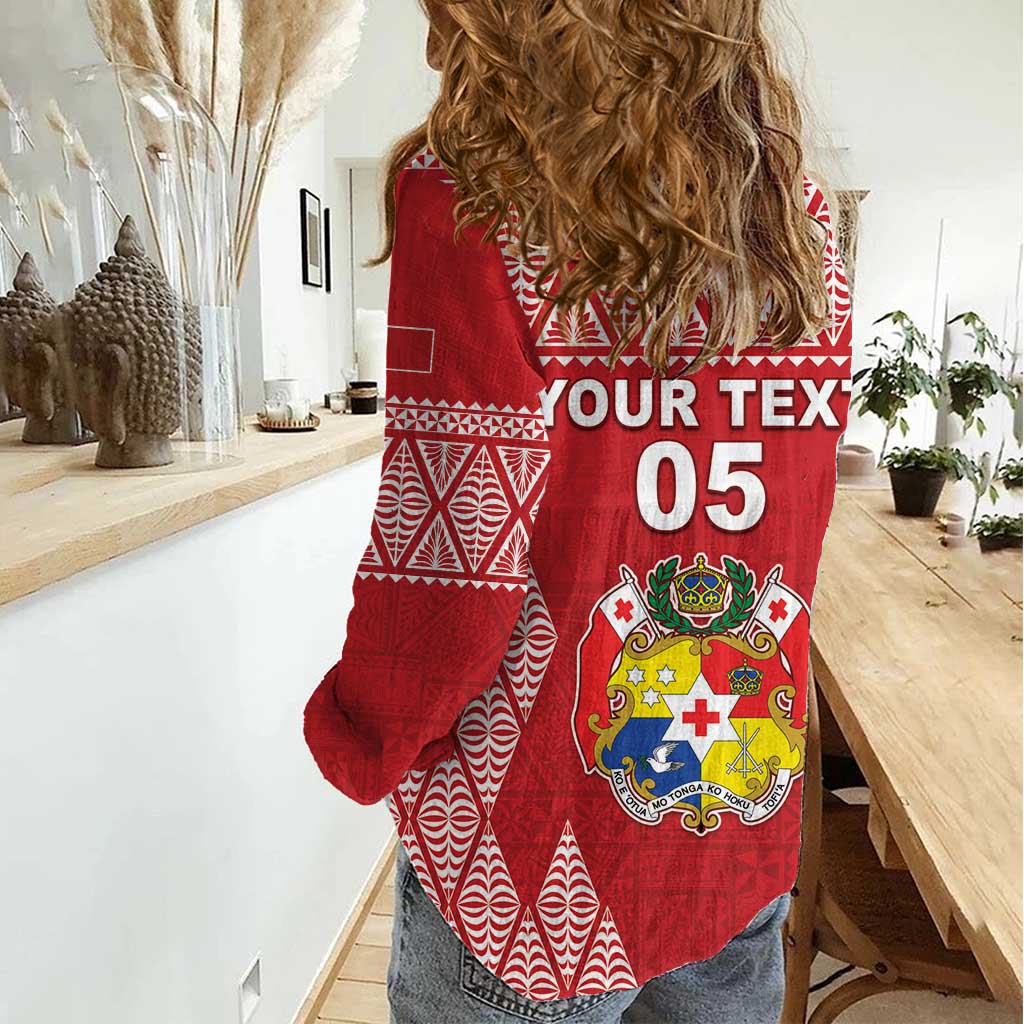 Custom Tonga Rugby Women Casual Shirt Tonga Mate Ma'a Take The Lead