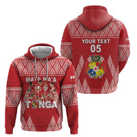 Custom Tonga Rugby Zip Hoodie Tonga Mate Ma'a Take The Lead