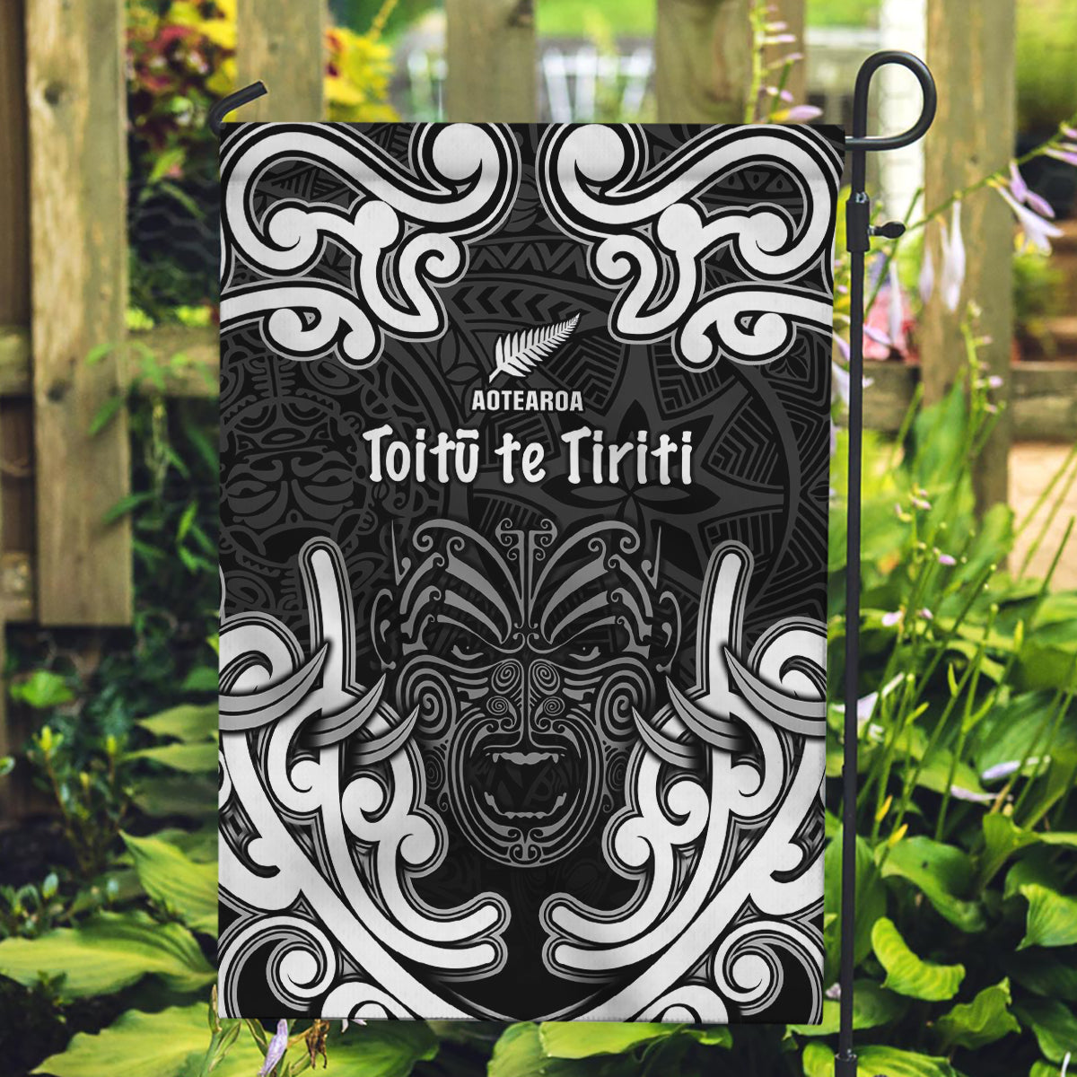 Aotearoa Garden Flag Toitu Te Tiriti O Waitangi LT05 - Polynesian Pride
