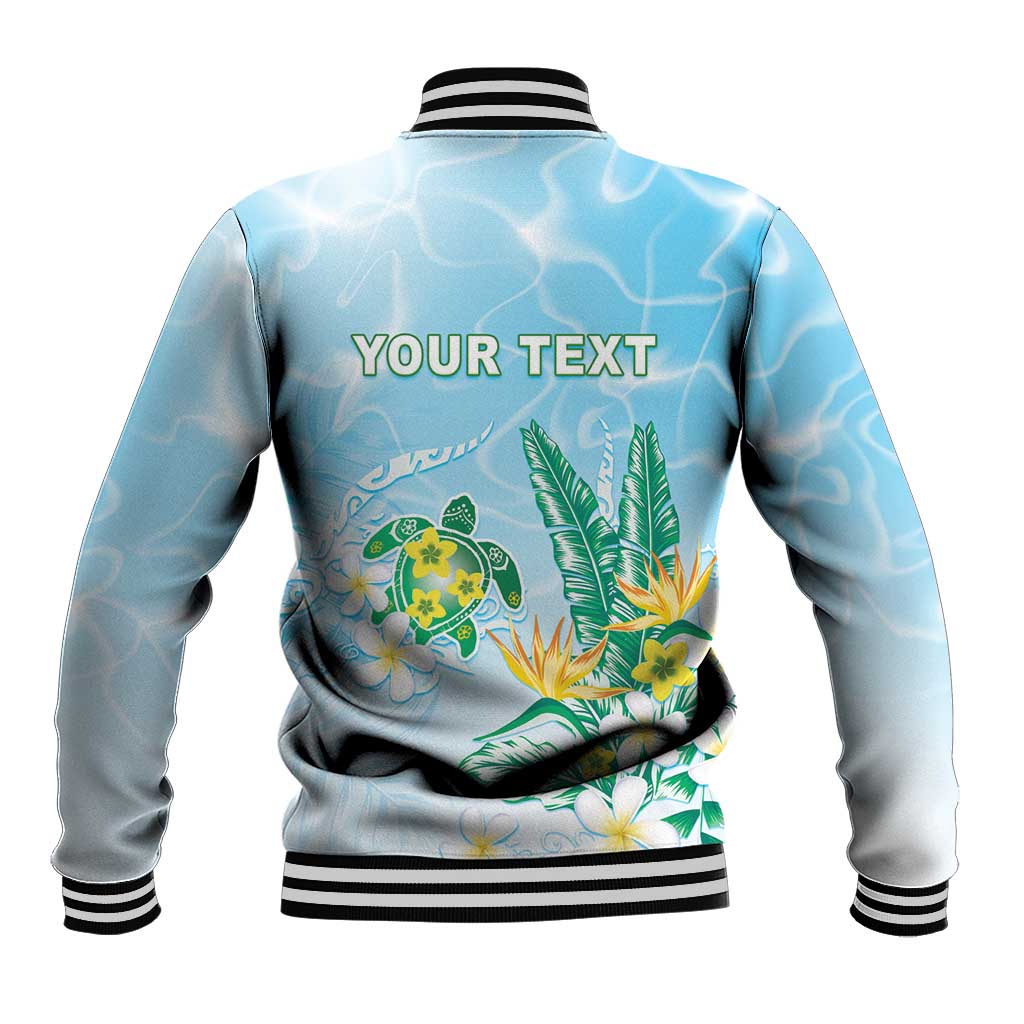 Personalised 2025 Aloha Hawaii Baseball Jacket Tropical Flowers And Honu LT05 - Polynesian Pride