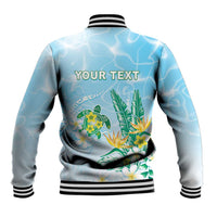 Personalised 2025 Aloha Hawaii Baseball Jacket Tropical Flowers And Honu LT05 - Polynesian Pride