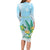 Personalised 2025 Aloha Hawaii Family Matching Long Sleeve Bodycon Dress and Hawaiian Shirt Tropical Flowers And Honu