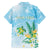 Personalised 2025 Aloha Hawaii Family Matching Off The Shoulder Long Sleeve Dress and Hawaiian Shirt Tropical Flowers And Honu