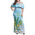 Personalised 2025 Aloha Hawaii Family Matching Off Shoulder Maxi Dress and Hawaiian Shirt Tropical Flowers And Honu