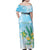 Personalised 2025 Aloha Hawaii Family Matching Off Shoulder Maxi Dress and Hawaiian Shirt Tropical Flowers And Honu