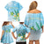 Personalised 2025 Aloha Hawaii Family Matching Off Shoulder Short Dress and Hawaiian Shirt Tropical Flowers And Honu