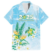 Personalised 2025 Aloha Hawaii Family Matching Off Shoulder Short Dress and Hawaiian Shirt Tropical Flowers And Honu