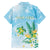 Personalised 2025 Aloha Hawaii Family Matching Off Shoulder Short Dress and Hawaiian Shirt Tropical Flowers And Honu