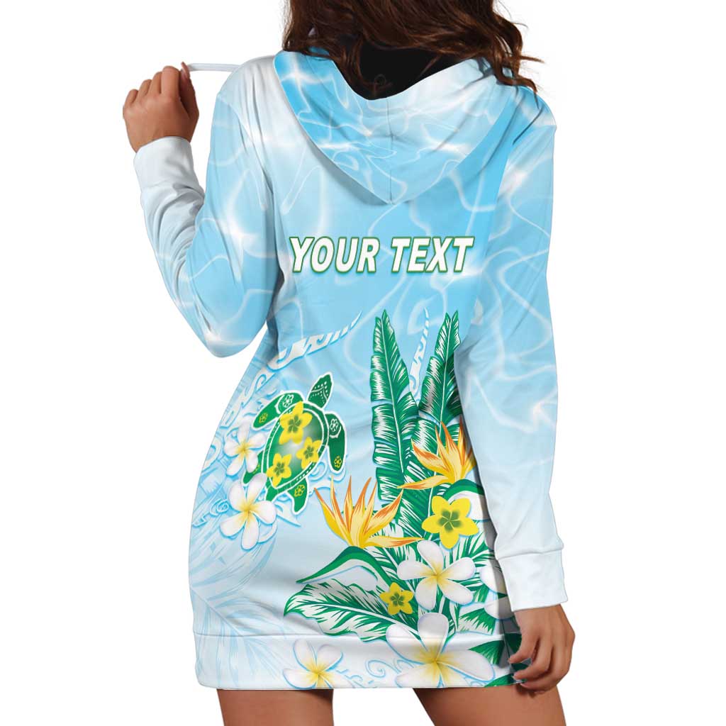 Personalised 2025 Aloha Hawaii Hoodie Dress Tropical Flowers And Honu LT05 - Polynesian Pride