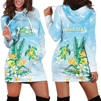 Personalised 2025 Aloha Hawaii Hoodie Dress Tropical Flowers And Honu LT05 - Polynesian Pride
