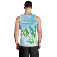 Personalised 2025 Aloha Hawaii Men Tank Top Tropical Flowers And Honu LT05 - Polynesian Pride