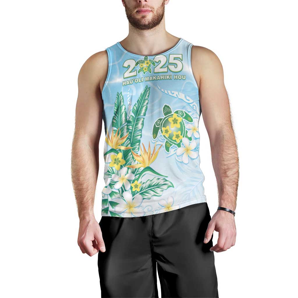 Personalised 2025 Aloha Hawaii Men Tank Top Tropical Flowers And Honu LT05 - Polynesian Pride