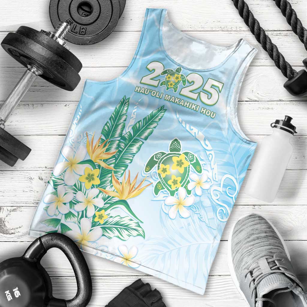 Personalised 2025 Aloha Hawaii Men Tank Top Tropical Flowers And Honu LT05 - Polynesian Pride